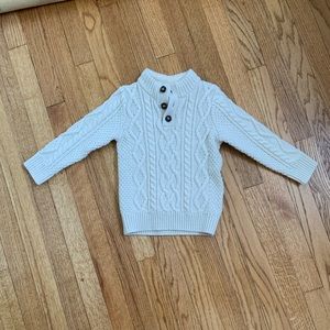 Baby GAP cream cable knit boy’s sweater 3T